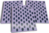 Europa Splash A4+ Notepad Wirebound 160 Pages 80gsm FSC Ruled With Margin Punched 4 Holes Purple (Pack 3) - EU1502Z